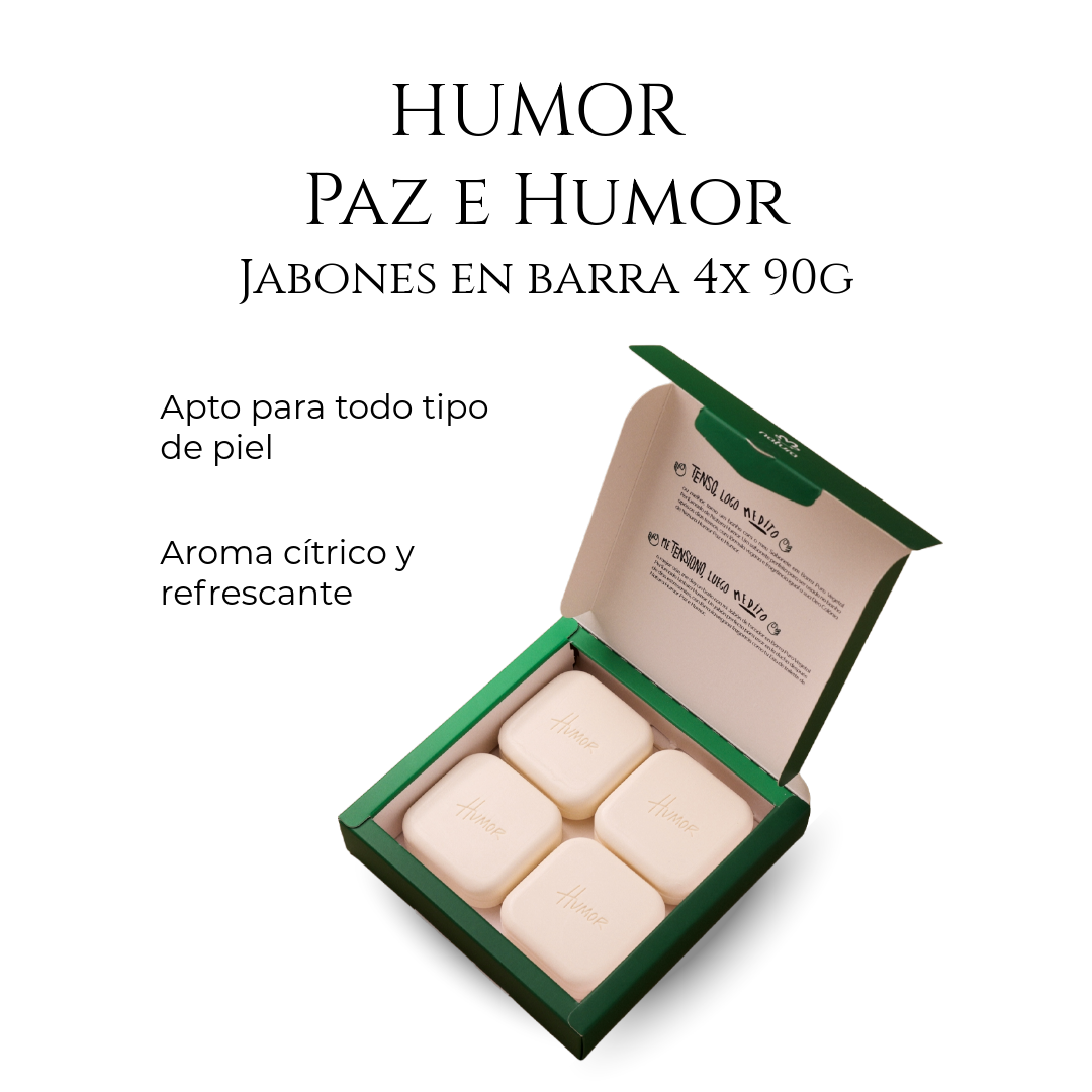 Humor Paz e Humor – Jabón en Barra (Pack x 4 unidades de 90 g)
