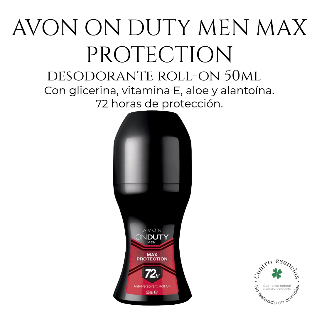 Avon On Duty Men Max Protection 72H Antitranspirante Roll-On – 50 ml