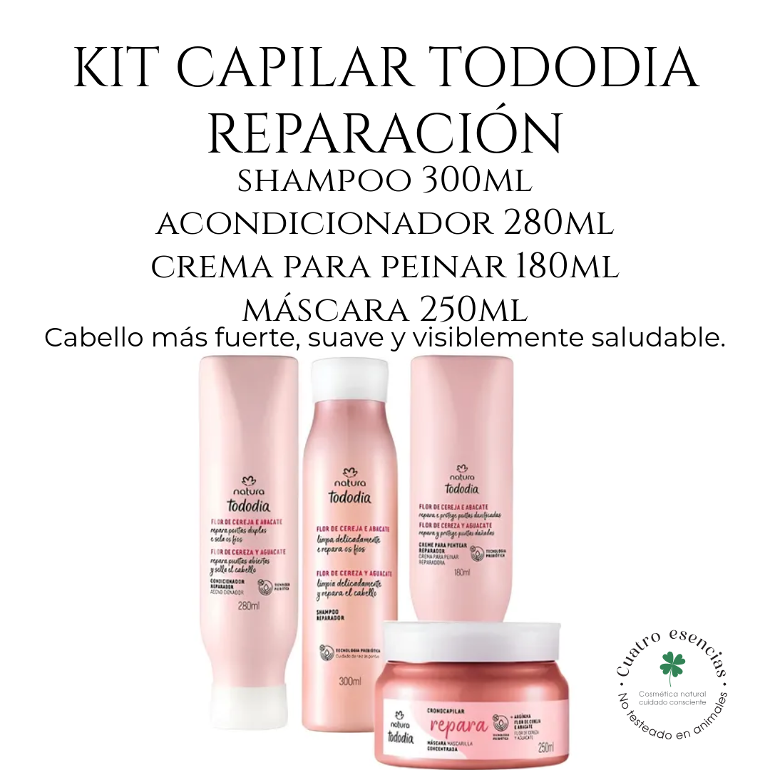 Natura Tododia Reparación – Kit Completo para el Cuidado Capilar