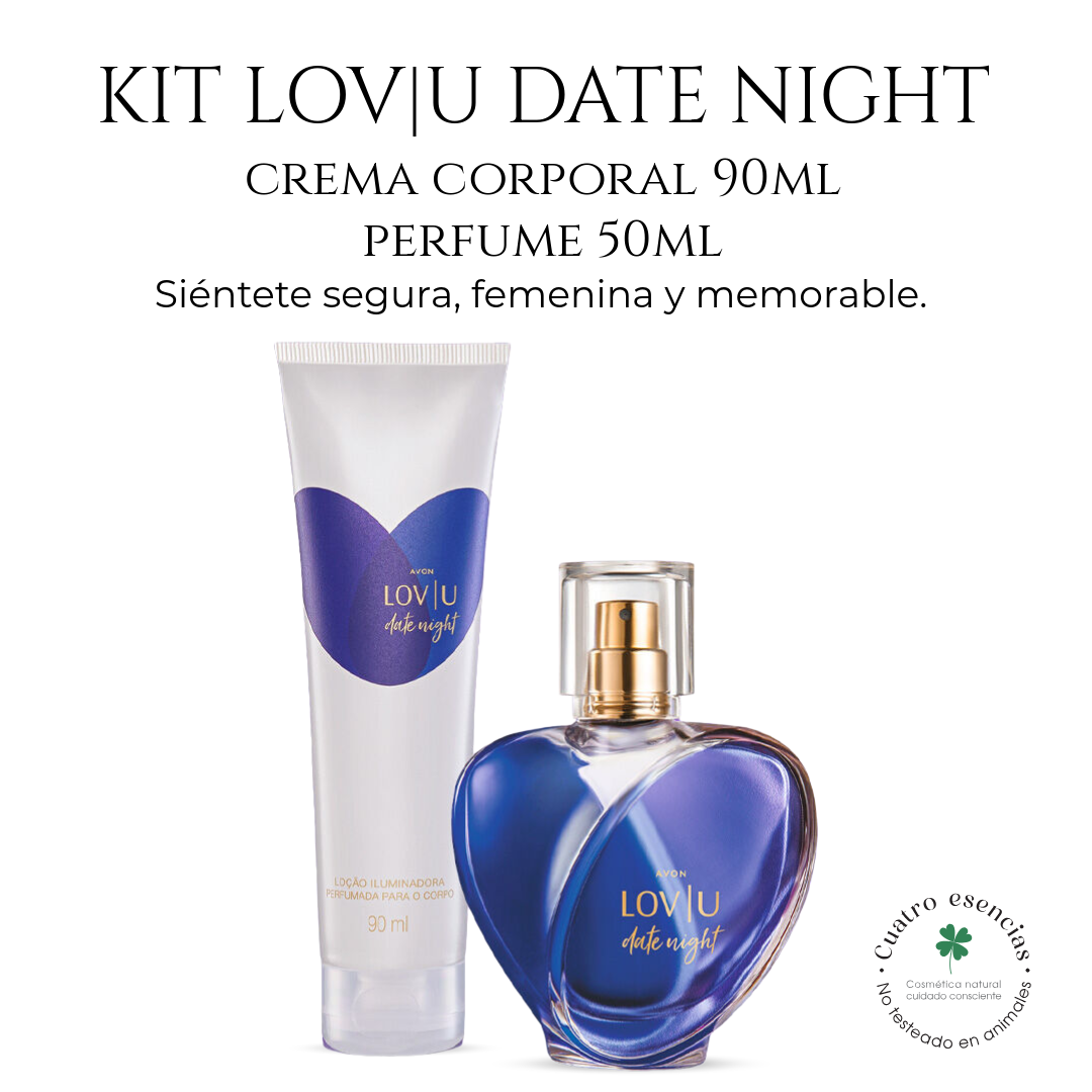 Avon Lov|U Date Night – Kit Perfume 50 ml + Crema Corporal 90 ml