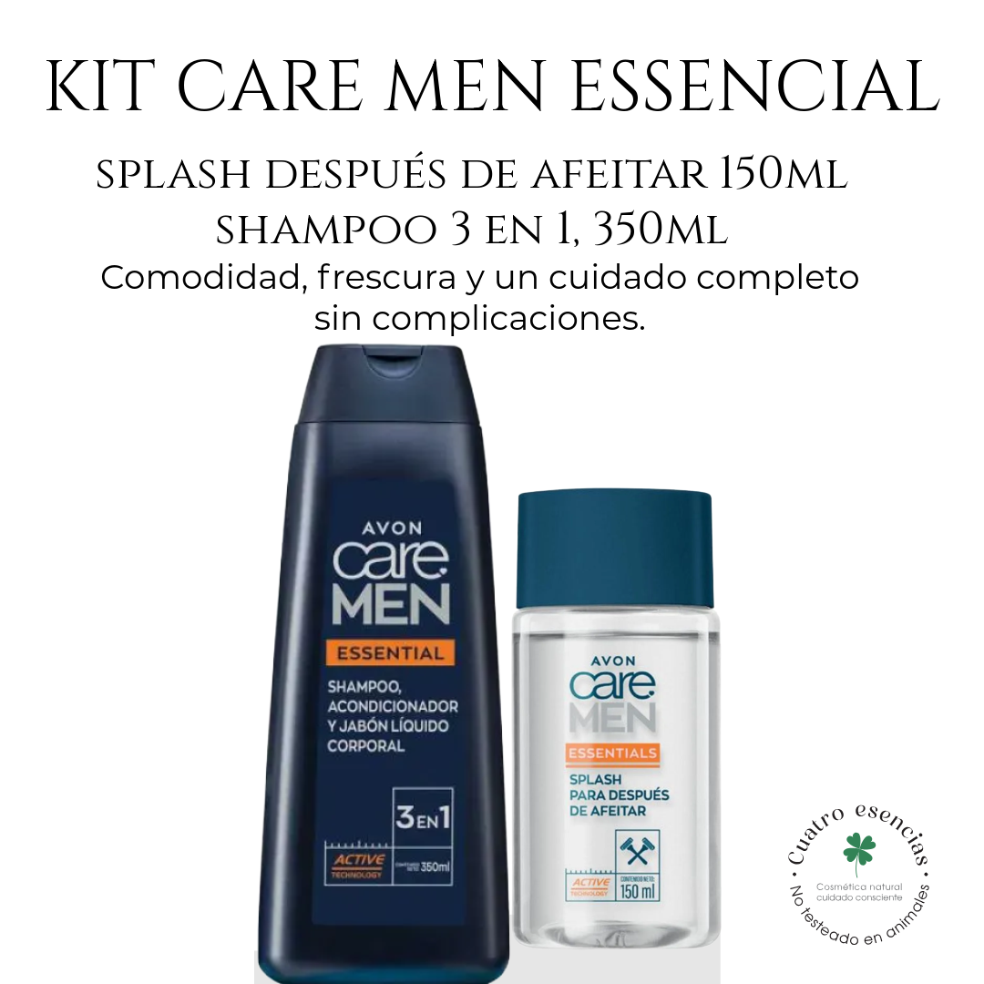 Avon Care MEN – Kit Splash 150 ml + Shampoo 3 en 1 400 ml